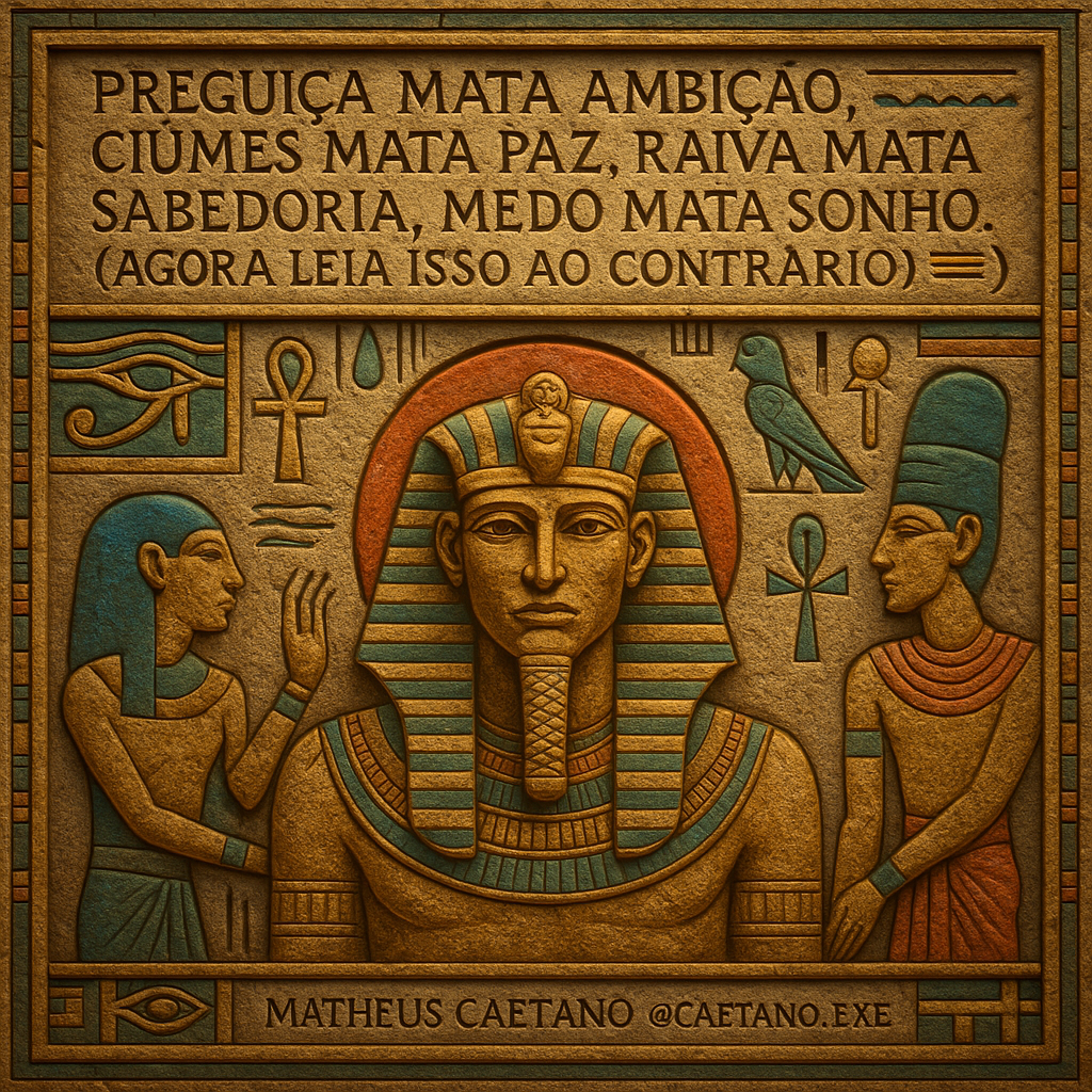 Faraó com inscrições